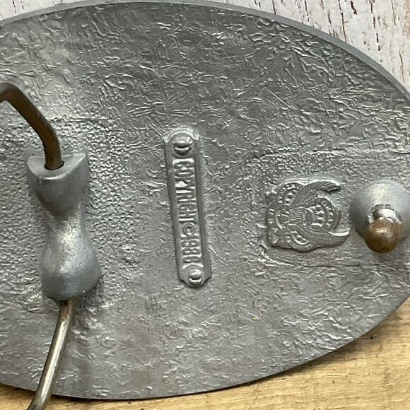 The United States of America Belt Buckle 1986 Mens Patriotic Military Silvertone - Picture 5 of 6